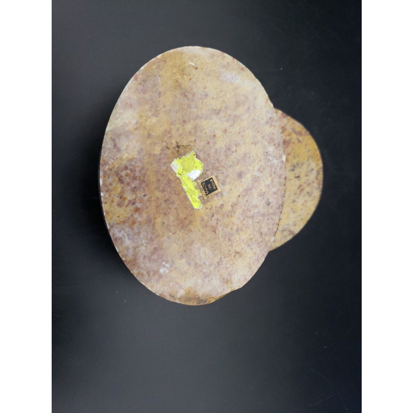 Vintage Hand Carved Soapstone Mother of Pearl Floral design Trinket Box - Picture 7 of 8